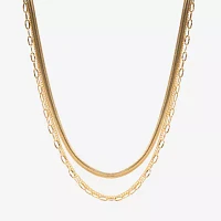 Bijoux Bar Delicates Gold Tone 19 1/2 Inch Snake Strand Necklace