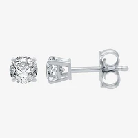 3/4 CT. T.W. Natural White Diamond 14K Gold 14K White Gold 4.5mm Round Stud Earrings