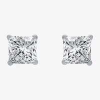 Deluxe Collection 1 CT. T.W. Natural White Diamond 14K White Gold 5.2mm Stud Earrings