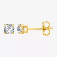 Ever Star / CT. T.W. Lab-Grown (G / SI1-SI2) Diamond 10K or 14K Gold Round Stud Earrings