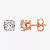 Deluxe Collection 1 CT. T.W. Natural White Diamond 14K Gold 5.2mm Stud Earrings