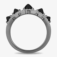 Enchanted Disney Fine Jewelry Villains 1/5 CT. Genuine Black Onyx Sterling Silver Round Maleficent Band