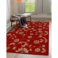 Radici Como Transitional Floral Rectangular Indoor Area Rug