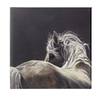 Stupell Industries Windblown Horse Mane Portrait Canvas Art