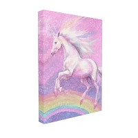 Stupell Industries Rainbow Unicorn Scene Canvas Art