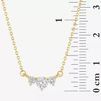 (Si2-I1/G-H) Womens 1/3 CT. T.W. Lab Grown White Diamond 10K Gold Round Pendant Necklace