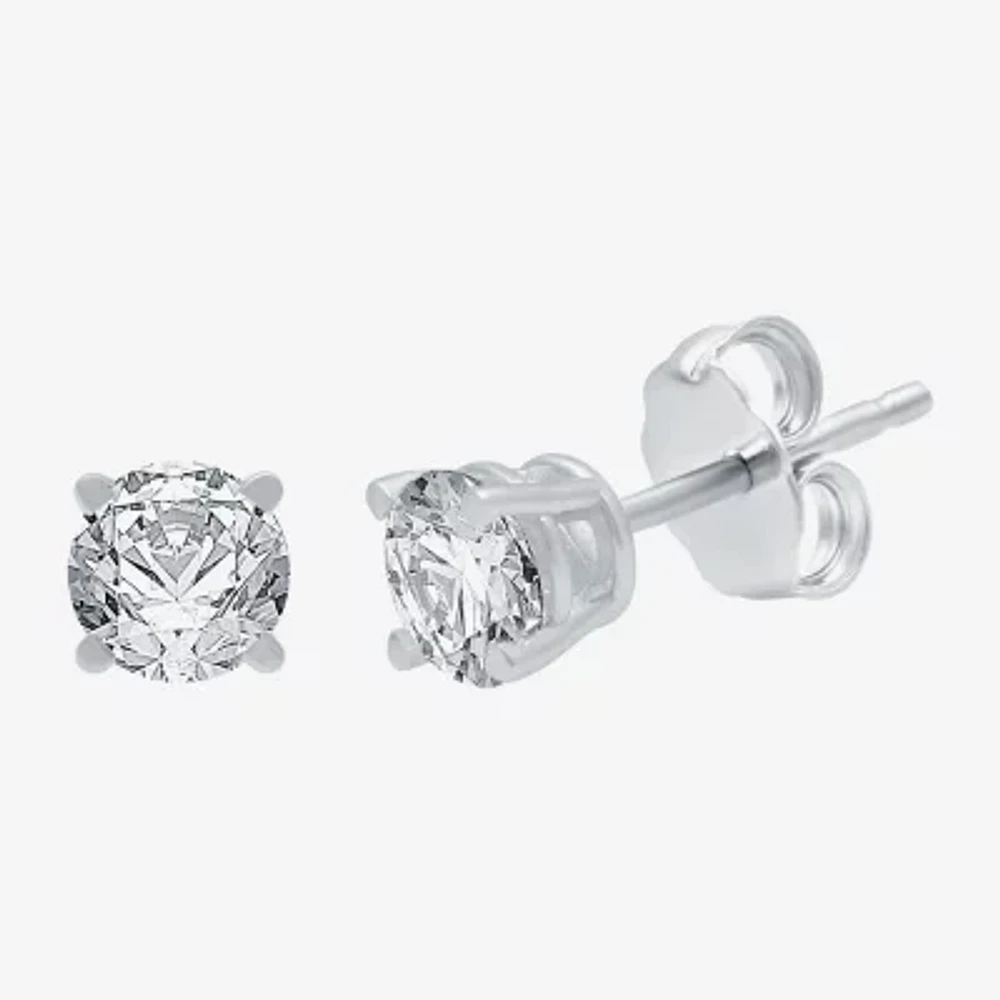 5/8 CT. T.W. Natural White Diamond 10K Gold 4.3mm Round Stud Earrings