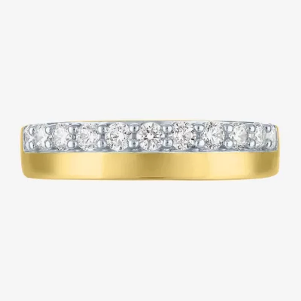 G-H / Si2-I1) 1/2 CT. T.W. Lab Grown White Diamond 10K Gold Band