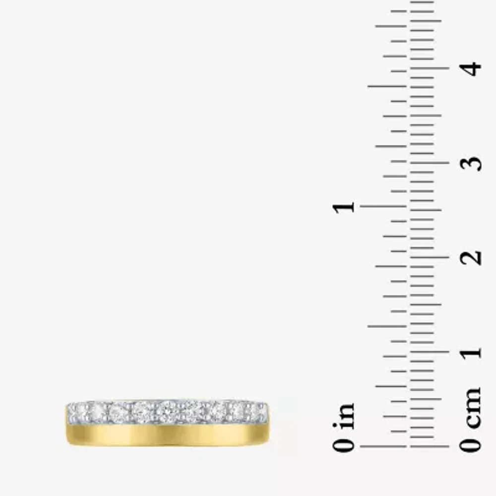 (G-H / Si2-I1) 1/2 CT. T.W. Lab Grown White Diamond 10K Gold Band