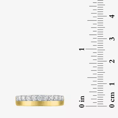 (G-H / Si2-I1) 1/2 CT. T.W. Lab Grown White Diamond 10K Gold Band