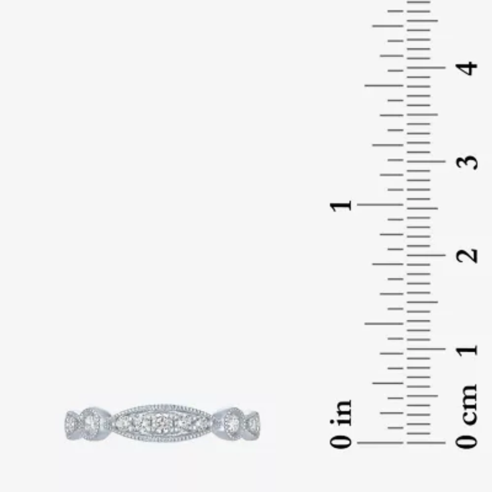 (G-H / I1-I2) 1/4 CT. T.W. Lab Grown White Diamond 10K Gold Band