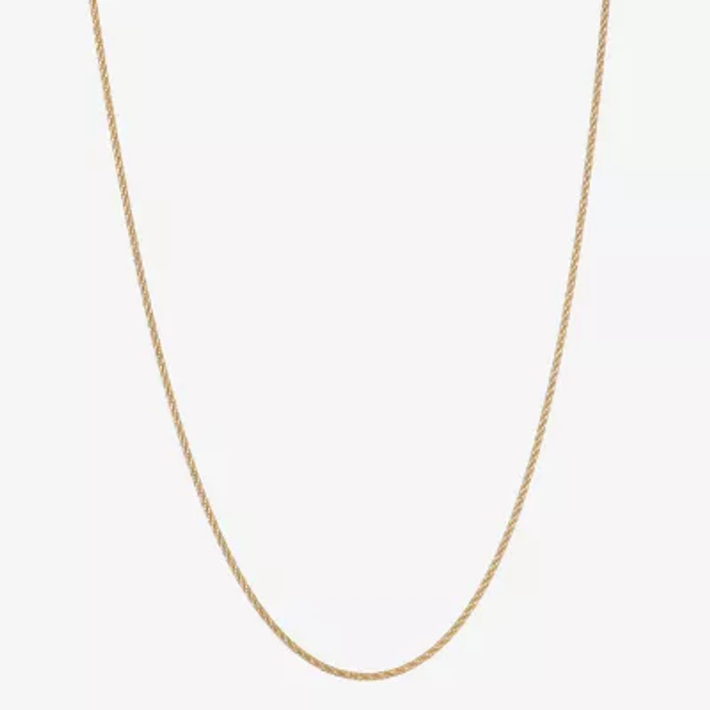 Made in Italy 24K Gold Over Silver Inch Solid Link Chain Necklace