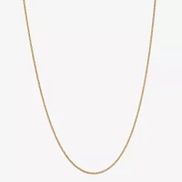 Made in Italy 24K Gold Over Silver Inch Solid Link Chain Necklace