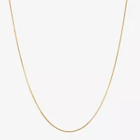 Made in Italy 24K Gold Over Silver Inch Solid Snake Chain Necklace