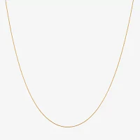 Made in Italy 24K Gold Over Silver 18 Inch Solid Fashion Chain Necklace