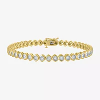 G-H/ I1-I2) 1/2 CT. T.W. Lab Grown White Diamond 14K Gold Over Silver Sterling Silver 7.25 Inch Tennis Bracelet