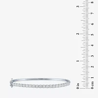 (G-H/ I1-I2) 1 CT. T.W. Lab Grown White Diamond Sterling Silver Bangle Bracelet