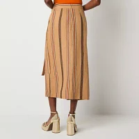 Worthington Womens Long Wrap Skirt