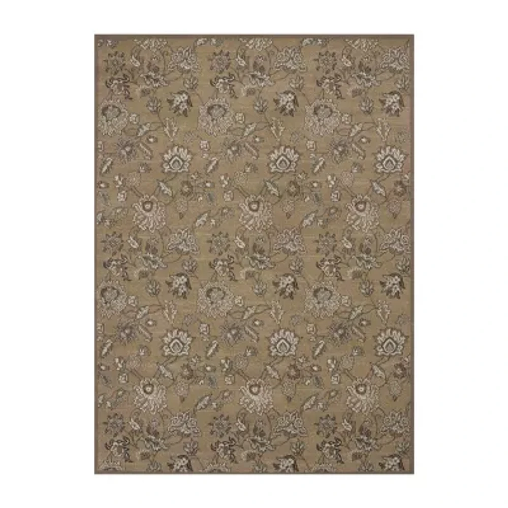 Pisa Floral Traditional Indoor Rectangular Area Rug