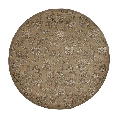 Pisa Floral Traditional Indoor Round Area Rug