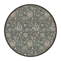 Pisa Floral Traditional Indoor Round Area Rug