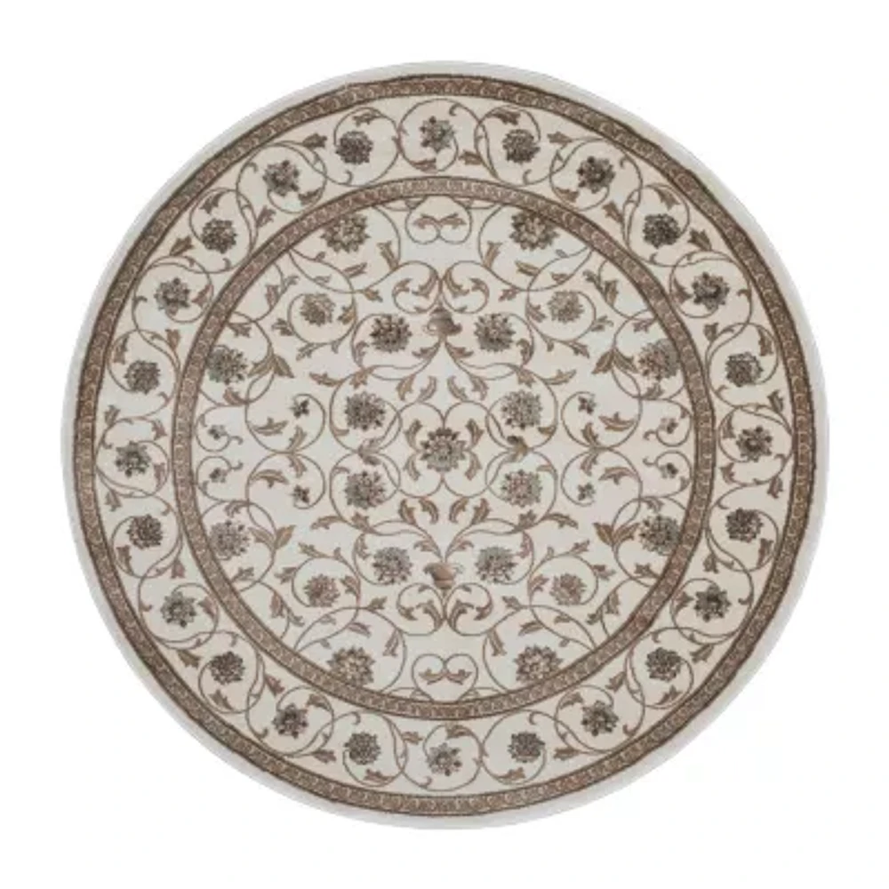 Radici Pisa Arabesque Traditional Oriental Indoor Round Area Rug