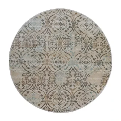 Radici Pisa Casual Modern Geometric Round Area Rug