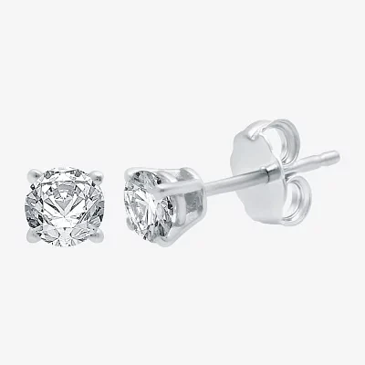 3/8 CT. T.W. Natural White Diamond 14K Gold 4.5mm Round Stud Earrings