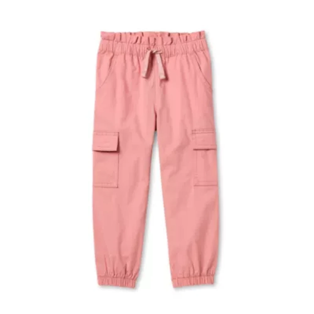 Okie Dokie Toddler & Little Girls Drawstring Waist Cuffed Jogger Pant