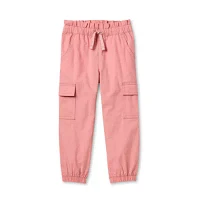 Okie Dokie Toddler & Little Girls Drawstring Waist Cuffed Jogger Pant