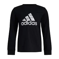 adidas Toddler Boys Crew Neck Long Sleeve Graphic T-Shirt