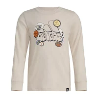 adidas Toddler Boys Crew Neck Long Sleeve Graphic T-Shirt