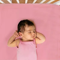 The Peanutshell Pink Floral 4-pc. Crib Sheet