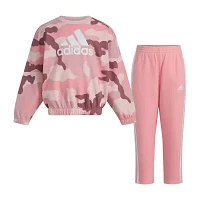 adidas Little Girls 2-pc. Pant Set