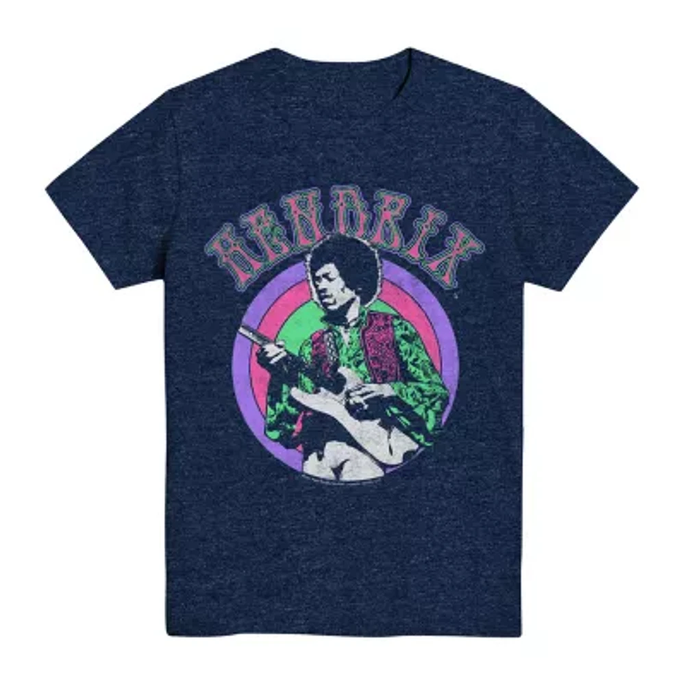 Big Boys Hendrix Crew Neck Short Sleeve Graphic T-Shirt