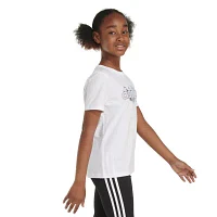 adidas Big Girls Crew Neck Short Sleeve Graphic T-Shirt