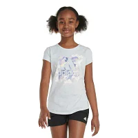 adidas Big Girls Scoop Neck Short Sleeve Graphic T-Shirt