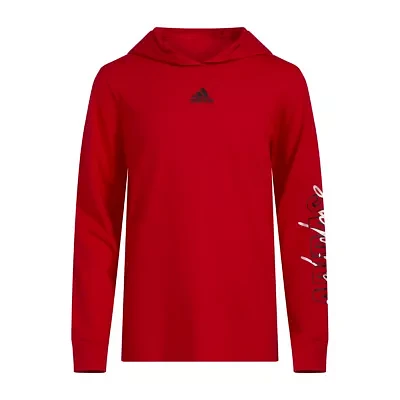 adidas Little Boys Hooded Long Sleeve T-Shirt