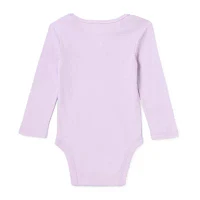 Okie Dokie Baby Girls Round Neck Long Sleeve Bodysuit