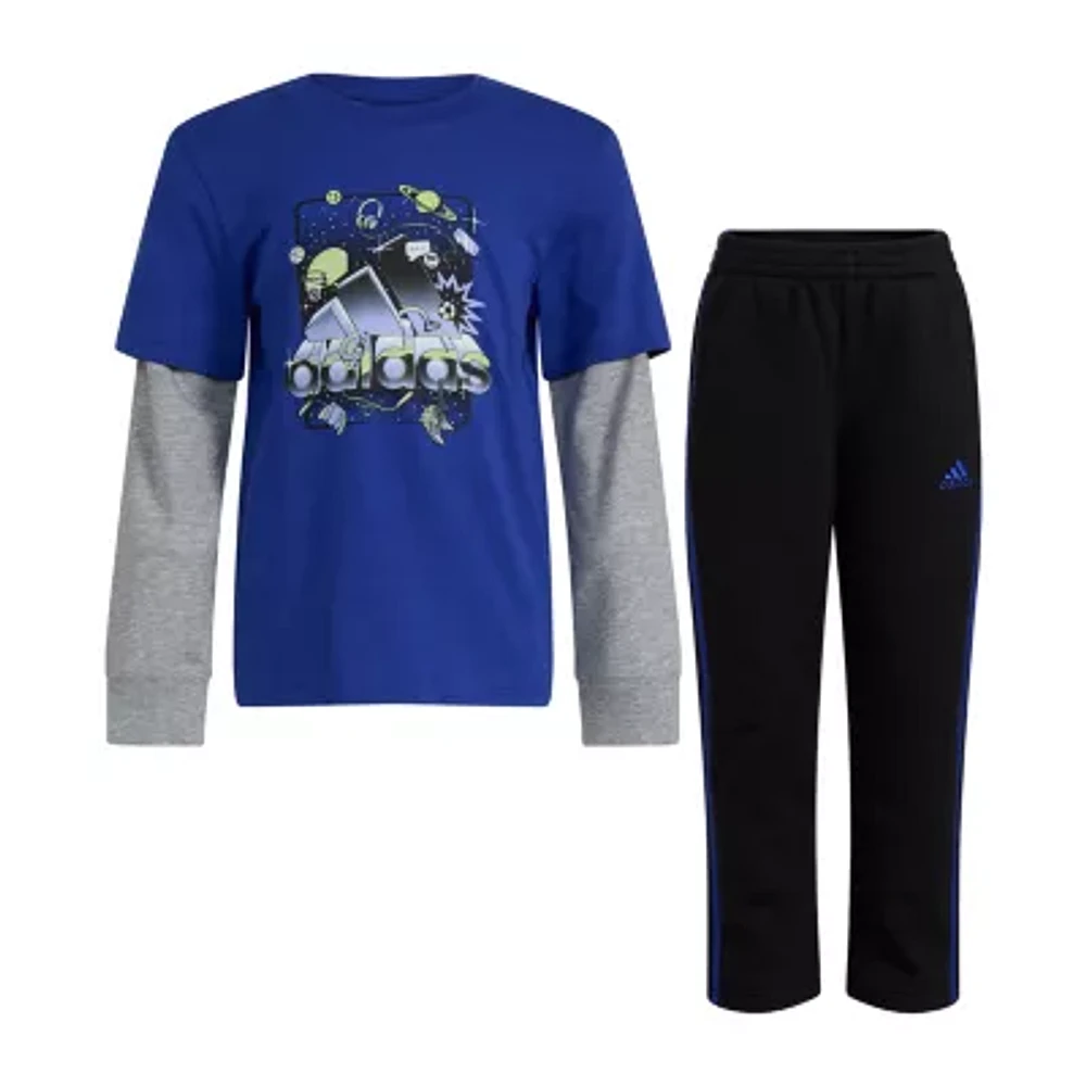 adidas Little Boys 2-pc. Pant Set