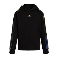 adidas Big Boys Embroidered Fleece Hoodie