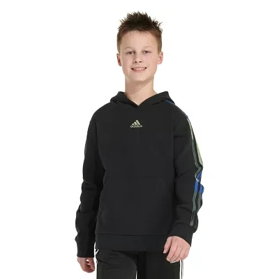 adidas Big Boys Embroidered Fleece Hoodie