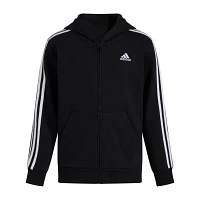 adidas Big Boys Fleece Hooded Midweight Jacket