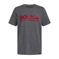 adidas Big Boys Crew Neck Short Sleeve Graphic T-Shirt