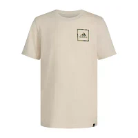 adidas Big Boys Crew Neck Short Sleeve Graphic T-Shirt