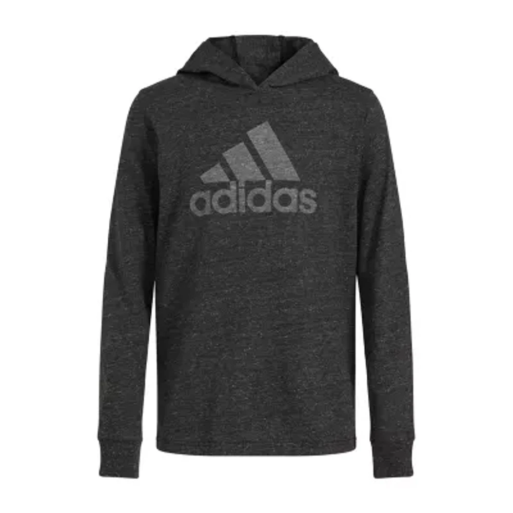 adidas Big Boys Hooded Long Sleeve T-Shirt