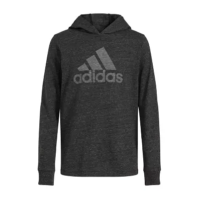 adidas Big Boys Hooded Long Sleeve T-Shirt