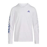 adidas Big Boys Hooded Long Sleeve T-Shirt