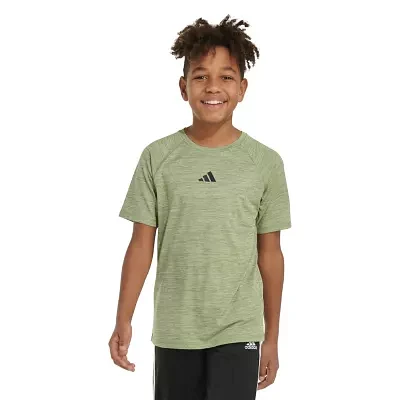 adidas Big Boys Dri-Fit Crew Neck Short Sleeve Graphic T-Shirt