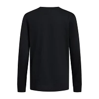 adidas Big Boys Crew Neck Long Sleeve Graphic T-Shirt